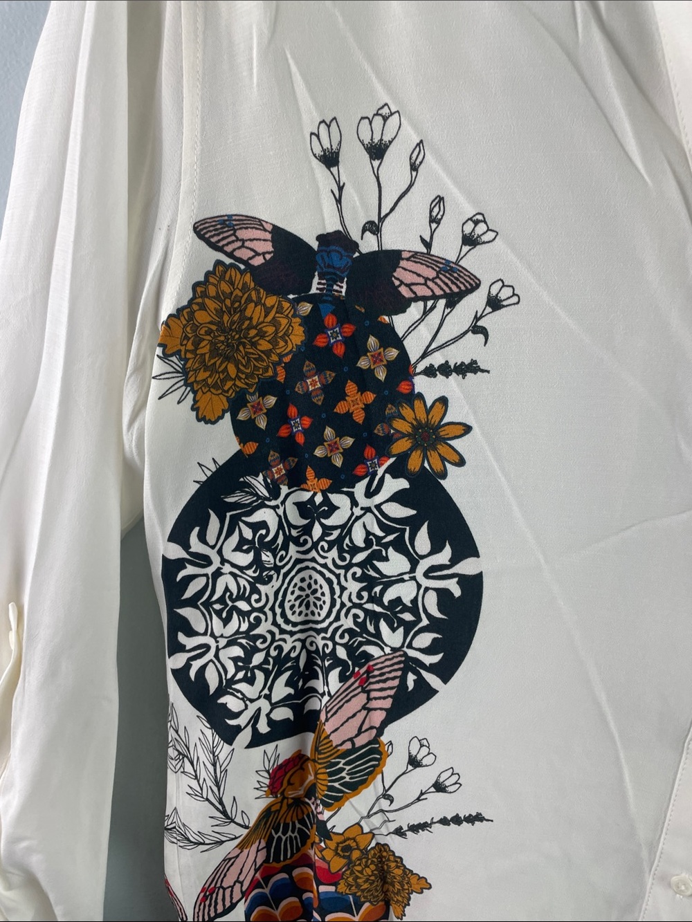 NWT Desigual Button-Up Blouse Size L - Picture 4 of 14